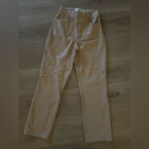 Abercrombie & Fitch Tan Faux Leather Pants
